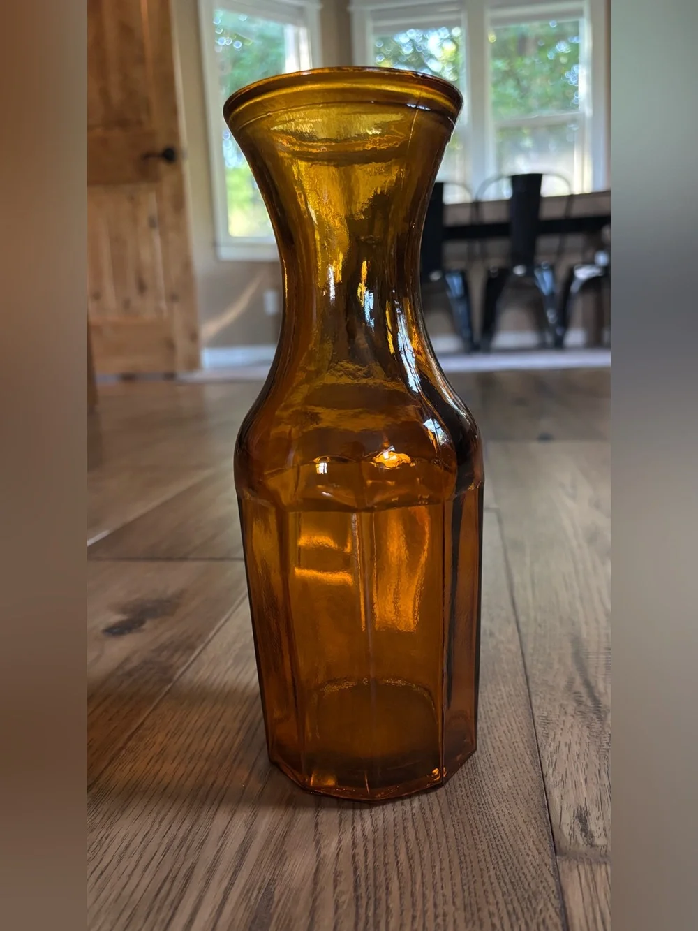 Amber Glass Vase - Home Accents